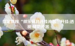 指定教程“微乐麻将开挂神器”开挂(透视)辅助神器