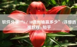 软件分享“5／10德州输赢多少”(详细透视教程)-知乎