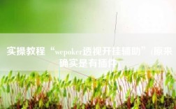 实操教程“wepoker透视开挂辅助”(原来确实是有插件)