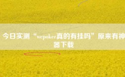 今日实测“wepoker真的有挂吗”原来有神器下载