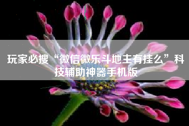 玩家必搜“微信微乐斗地主有挂么	”科技辅助神器手机版