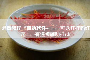 必看教程“辅助软件wepoker可以开挂吗红龙poker有透视辅助挂(太